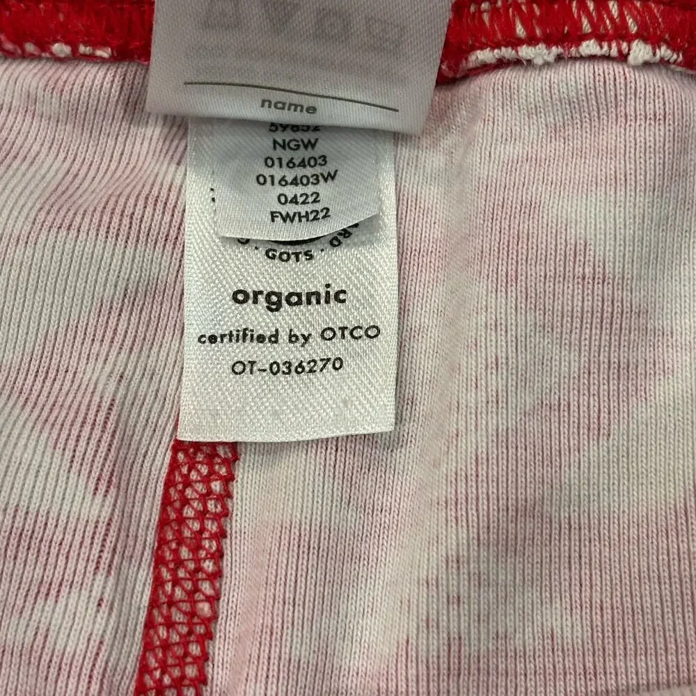 Hanna Andersson Kids Red Snowflake Organic Cotton Pajamas Size 12 | 150 cm